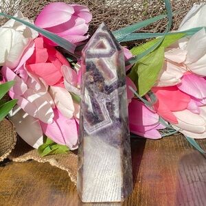 Crystal Chevron Amethyst Tower